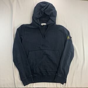 Stone Island Mens Black Hoodie Size L Large